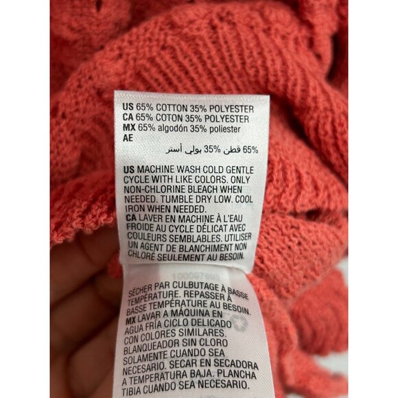 INC International Concepts Coral Knit Sweater Textured Design Ruffled Hem Sz XL - Picture 8 of 10